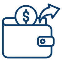 Financial transaction symbol illustration